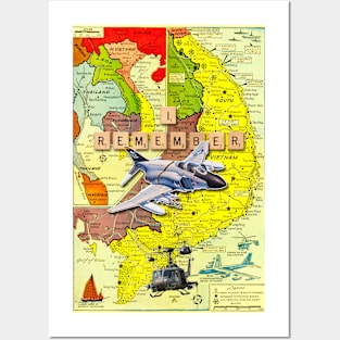 Vietnam War Map Posters and Art